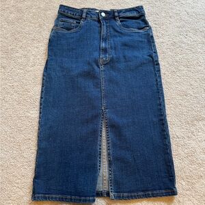 Zara Women's Blue Denim Skirt S